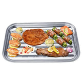2 Pack Stainless Steel BBQ Grill Baskets, Perforated Grilling Trays for Vegetables and Meat on Charcoal, Gas and Electric Grills