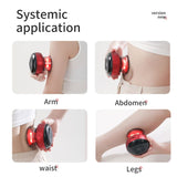 Electric Cupping Therapy Device With Heat Suction And Red Light for Muscle Pain Relief Home Massage Red Black