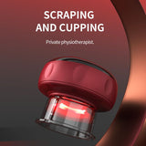 Electric Cupping Therapy Device With Heat Suction And Red Light for Muscle Pain Relief Home Massage Red Black
