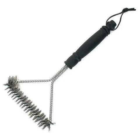 Stainless Steel BBQ Grill Cleaning Brush with Ergonomic Handle for Outdoor Grills, Smokers, Grates and Everyday Maintenance, 30 x 17 cm