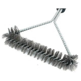 Stainless Steel BBQ Grill Cleaning Brush with Ergonomic Handle for Outdoor Grills, Smokers, Grates and Everyday Maintenance, 30 x 17 cm