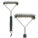 Stainless Steel BBQ Grill Cleaning Brush with Ergonomic Handle for Outdoor Grills, Smokers, Grates and Everyday Maintenance, 30 x 17 cm