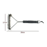 Stainless Steel BBQ Grill Cleaning Brush with Ergonomic Handle for Outdoor Grills, Smokers, Grates and Everyday Maintenance, 30 x 17 cm