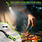 Magnetic LED BBQ Grill Light with Hands-Free Neck Mounted Spotlights for Smoking, Outdoor Cooking and Night Grilling, Black and Green In Australia - Darrahopens