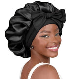 Double-Layer Satin Sleep Bonnet with Adjustable Drawstring and Soft Lining for Curly, Natural and Protective Hairstyles, Pink In Australia - Darrahopens