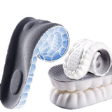 1 Pair 4D Cushioned Insoles with Shock Absorption and Breathable PU Lycra Support for Walking and Sports, Grey, Size 39-40, 25 cm In Australia - Darrahopens