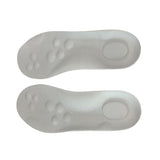 1 Pair 4D Cushioned Insoles with Shock Absorption and Breathable PU Lycra Support for Walking and Sports, Grey, Size 39-40, 25 cm