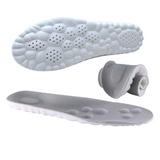 1 Pair 4D Cushioned Insoles with Shock Absorption and Breathable PU Lycra Support for Walking and Sports, Grey, Size 43-44, 27 cm In Australia - Darrahopens