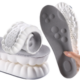 1 Pair 4D Cushioned Insoles with Shock Absorption and Breathable PU Lycra Support for Walking and Sports, Grey, Size 43-44, 27 cm In Australia - Darrahopens