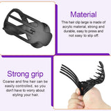 4 Pack Large Acrylic Hair Claw Clips with Strong Non-Slip Grip and Metal Springs for Thick, Curly and Long Hair, Amber and Black