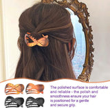 4 Pack Large Acrylic Hair Claw Clips with Strong Non-Slip Grip and Metal Springs for Thick, Curly and Long Hair, Amber and Black
