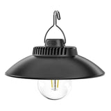 Rechargeable Retro LED Camping Lantern with Hanging Hook, 200 lm Warm Light, 1200 mAh USB-C Battery and 2 Modes, Black In Australia - Darrahopens