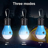 5 Pack LED Camping Tent Lights with Carabiner Hooks, 3 Light Modes and Waterproof ABS Housing for Hiking, Fishing and Emergencies