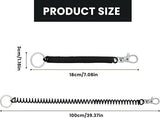10 Pack Retractable Coil Keychains with Key Rings and Lobster Clasps for Keys, ID Cards and Bags, Assorted Colours, 15-102 cm