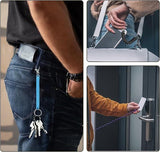 10 Pack Retractable Coil Keychains with Key Rings and Lobster Clasps for Keys, ID Cards and Bags, Assorted Colours, 15-102 cm
