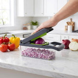 13-in-1 Vegetable Chopper with 8 Interchangeable Stainless Steel Blades and Storage Box for Slicing, Dicing, Grating and Chopping In Australia - Darrahopens