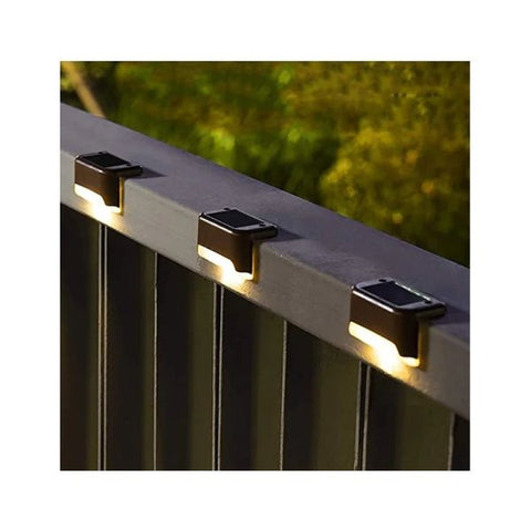16 Pack Solar LED Deck Lights with Automatic Dusk to Dawn Sensor, Waterproof Step and Fence Lighting for Paths and Patios, Warm White