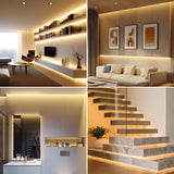 Battery Operated Warm White LED Strip Lights with Remote Control, 8 Modes, Dimmable Timer and Cuttable Self-Adhesive Backing In Australia - Darrahopens