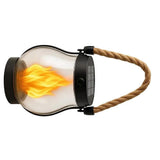 Solar and USB Rechargeable LED Flame Lantern with Rope Handle, 1500 mAh Battery and IP65 Waterproof Design for Gardens and Patios In Australia - Darrahopens