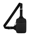Waterproof Oxford Sling Bag with Adjustable Shoulder Strap and Zipped Pockets for Travel, Hiking, Cycling and Everyday Carry, Black