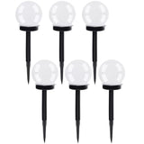 6 Pack Solar Powered Garden Stake Lights with Automatic Dusk to Dawn Sensor, IP44 Weatherproof Path Lighting, Cool White, 35 cm