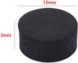 24 Pack Self-Adhesive Flower Pot Feet, Round Plant Pot Risers for Drainage, Slip Protection and Patio Protection, Black, 1.5 cm
