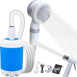 Rechargeable Portable Camping Shower Pump with 2 m Hose, 4000 mAh Battery and 2 Water Flow Modes for Travel, Pets and Car Washing In Australia - Darrahopens