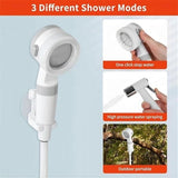 Rechargeable Portable Camping Shower Pump with 2 m Hose, 4000 mAh Battery and 2 Water Flow Modes for Travel, Pets and Car Washing In Australia - Darrahopens
