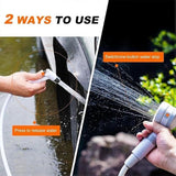 Rechargeable Portable Camping Shower Pump with 2 m Hose, 4000 mAh Battery and 2 Water Flow Modes for Travel, Pets and Car Washing
