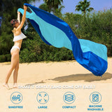 Waterproof Sandproof Beach Mat with 210T Polyester Fabric for Travel, Camping and Picnics, Fits up to 5 Adults, Blue, 200 x 210 cm In Australia - Darrahopens