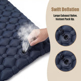 Ultralight Inflatable Camping Sleeping Pad with Built-In Pillow, Waterproof TPU Coating and Compact Pack Size, Blue, 190 x 60 x 5 cm In Australia - Darrahopens