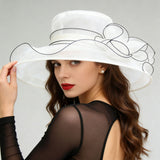 Women's Foldable Organza Wide Brim Sun Hat with Breathable Mesh Design for Beach, Travel and Garden Wear, Black, 56-58 cm In Australia - Darrahopens