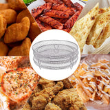 3 Tier Round Stainless Steel Air Fryer Rack with Stackable Mesh Layers for Baking, Drying and Crisp Cooking in Ovens and Air Fryers In Australia - Darrahopens