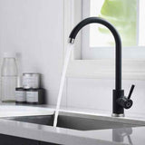 Kitchen Faucet, Single Handle High Arc Sink Faucet, 360 degree rotation, single-handle control, Matte Black Finish In Australia - Darrahopens