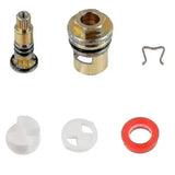 2 pcs Universal Ceramic Disc Faucet Valve Cartridge, Quarter Turn 1/2" Brass Replacement, 20-Tooth Valve Stem, 53 mm Length, Blue Finish