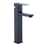 High Spout Single Hole Basin Mixer Faucet, Single Handle Hot and Cold Bathroom Tap with Copper Mixer Body, Black Finish In Australia - Darrahopens