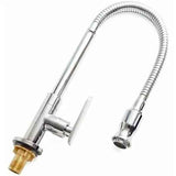 Outdoor Kitchen Faucet 360 Degree Rotation Swivel Single Hole Single Lever Kitchen Faucet Cold Water Basin Mixer, ceramic material, Chrome Finish In Australia - Darrahopens