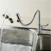 Outdoor Kitchen Faucet 360 Degree Rotation Swivel Single Hole Single Lever Kitchen Faucet Cold Water Basin Mixer, ceramic material, Chrome Finish In Australia - Darrahopens