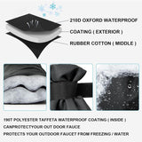 2 pcs Antifreeze Faucet Cover, Outdoor Faucet Cover, Waterproof Garden Faucet Cover, for Winter Frost Protection, Oxford cloth material