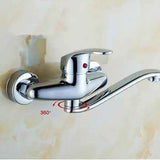 Wall-mounted faucet (1 piece), Brass material, 5 cm Spout Reach, 15 cm Connection Spacing, cold water use, Chrome Finish In Australia - Darrahopens