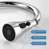 Kitchen Faucet Nozzle, 360 Degree Rotation Rotating Mixer Tap Sprayer, ABS material, 3 Spray Modes, Silver/Black Finish Options