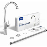 Cold Water Faucet for Kitchen with 304 Stainless Steel Nuts, cold water use, stainless steel construction, daily sink use