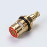 Compatible with 1/2 Ceramic Faucet Cartridge, Hot and Cold Ceramic Faucet, G1/2 Thread, 20-Tooth Valve Stem, Blue Finish