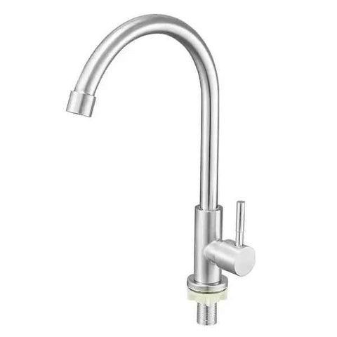 Stainless steel faucet- Single cold water tap, 28 x 17 Overall Size, cold water use, multiple spray modes, Silver Finish In Australia - Darrahopens