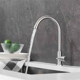 Stainless steel faucet- Single cold water tap, 28 x 17 Overall Size, cold water use, multiple spray modes, Silver Finish In Australia - Darrahopens