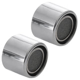 2 pcs 20 mm Internal Thread Water Saving Faucet Spout Aerator Nozzle, Rubber material, Silver/Black Finish Options