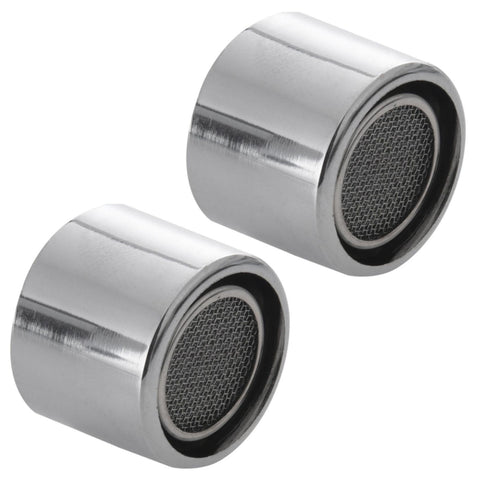 2 pcs 20 mm Internal Thread Water Saving Faucet Spout Aerator Nozzle, Rubber material, Silver/Black Finish Options