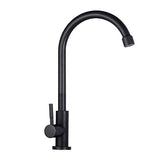 Kitchen Faucet Single Hole Bathroom Water Faucet Swivel Cold Water Faucet, durable and practical material, 360 Degree Rotation, Black Finish In Australia - Darrahopens