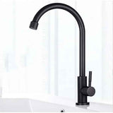 Kitchen Faucet Single Hole Bathroom Water Faucet Swivel Cold Water Faucet, durable and practical material, 360 Degree Rotation, Black Finish In Australia - Darrahopens