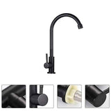 Kitchen Faucet Single Hole Bathroom Water Faucet Swivel Cold Water Faucet, durable and practical material, 360 Degree Rotation, Black Finish In Australia - Darrahopens